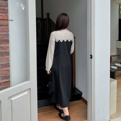 Black Top Suit Lace Temperament